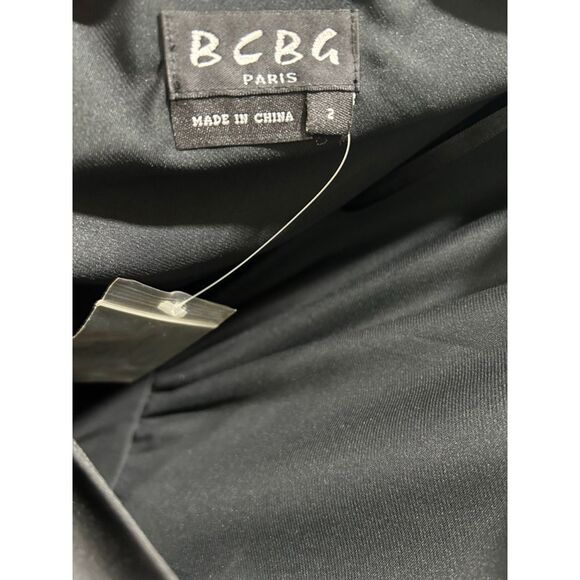 Women's BCBG Black Embellished Mini Dress Size 2 - Picture 4 of 5